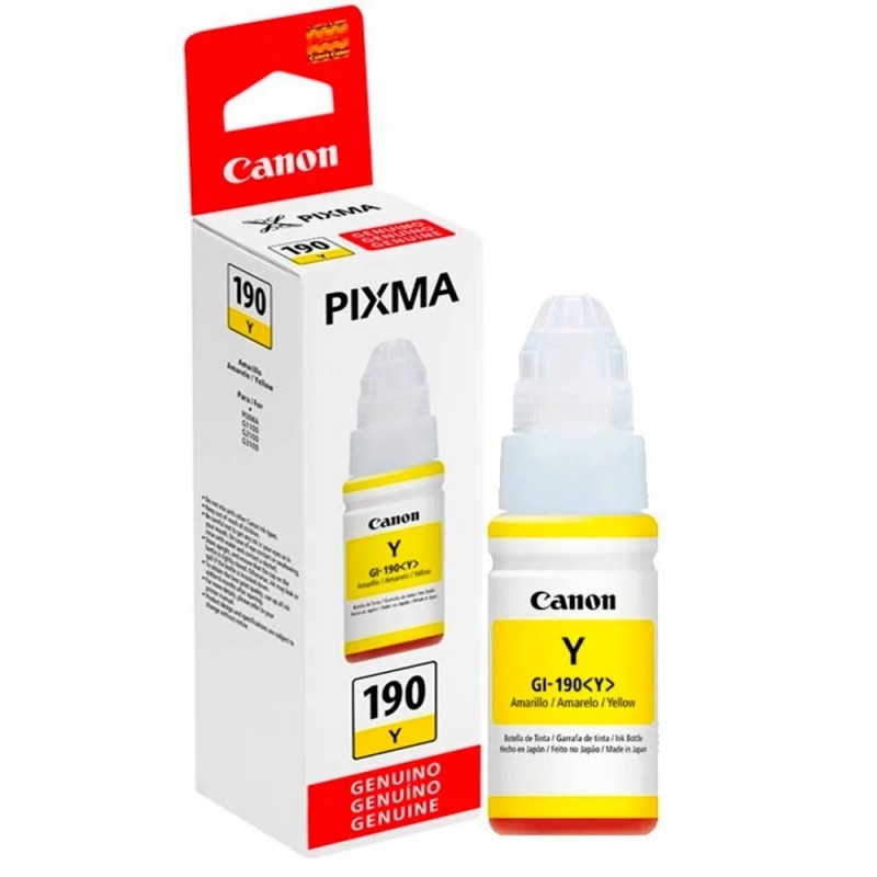 Caja tinta-canon-gi-190-yellow