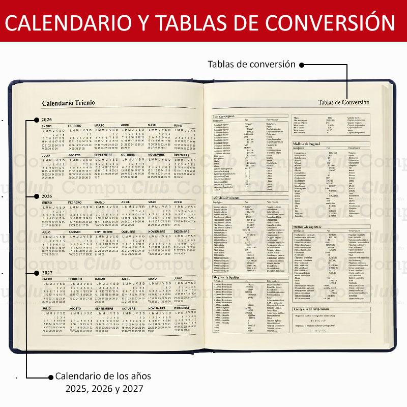 Agenda Ejecutiva 2026 - Azul, detalle esquina - Imagen 5