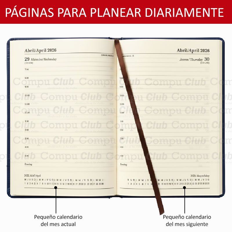 Agenda Ejecutiva 2026 - Azul, detalle esquina - Imagen 4