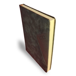 Agenda Ejecutiva 2026 Gris, detalle escaleno