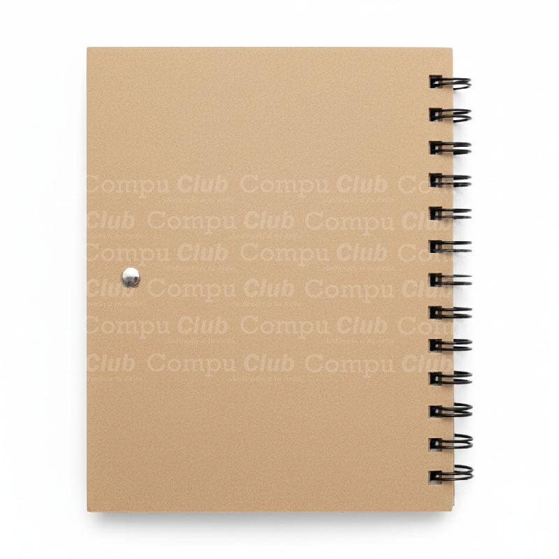 Libreta corporativa A5 + bolígrafo, material reciclado Rojo - Imagen 3